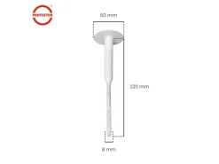 PROTEKTOR 100x Dämmstoff-Schraubdübel Ø8x220mm Vormontierte WDVS Dübel