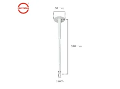 PROTEKTOR 100x Dämmstoff-Schraubdübel Ø8x340mm Vormontierte WDVS Dübel