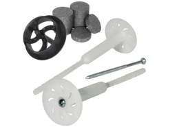 PROTEKTOR 100x Dämmstoff-Schraubdübel Set Ø8x200mm Vormontiert inkl. 200x Rondelle + Fräser