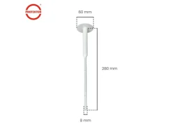 PROTEKTOR 200x Dämmstoff-Schraubdübel Ø8x280mm WDVS Dübel für Fassadendämmung