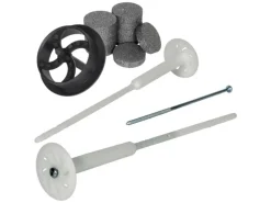 PROTEKTOR 200x Dämmstoff-Schraubdübel Set Ø8x300mm inkl. 200x Rondelle + Fräser