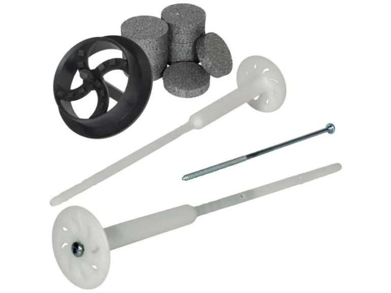 PROTEKTOR 600x Dämmstoff-Schraubdübel Set Ø8x280mm inkl. 600x Rondelle + Fräser