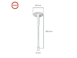 PROTEKTOR 200x Dämmstoff-Schraubdübel Ø8x260mm WDVS Dübel für Fassadendämmung