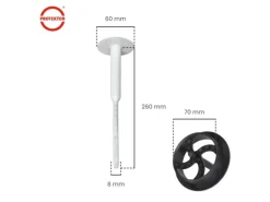 PROTEKTOR 100x Dämmstoff-Schraubdübel Set Ø8x260mm Vormontiert inkl. 200x Rondelle + Fräser