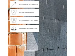 PROTEKTOR 100x Dämmstoff-Schraubdübel Set Ø8x260mm Vormontiert inkl. 200x Rondelle + Fräser