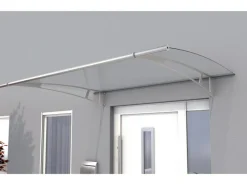 Pultvordach XL Edelstahl/Klar 25 cm x 205 cm x 142 cm