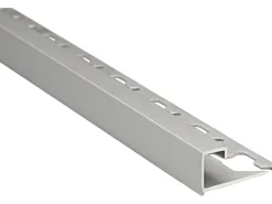 Quadrat-Abschlussprofil Alu eloxiert Silber matt 12,5 mm x 2,5 m