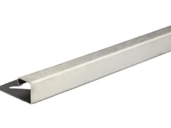 Quadrat-Abschlussprofil Edelstahl gebürstet 12,5 mm x 2,5 m