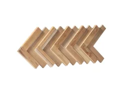 Rebel of Styles Holzverblender UltraWood Teak Herringbone 37,5 cm x 18 cm Braun