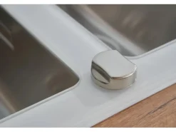 Respekta Glasspüle New York 100 cm x 50 cm Weiß