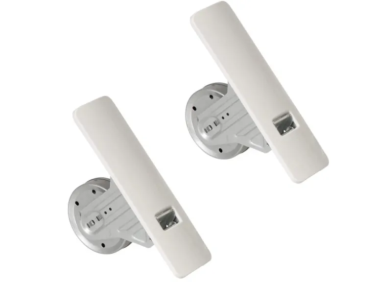 Rollwin 2x Rolladen Gurtwickler Unterputz 165mm bis 185mm Lochabstand Anpassbar Für Mauerkasten Mit Gurtwickler Blende zum Clippen Weiß Ohne Gurt