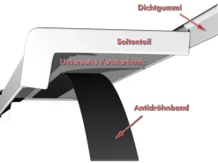 Sarei Dichtgummi Schwarz 50 cm Meterware