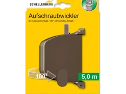 Schellenberg Aufschraubwickler Mini mit Rollladengurt schwenkbar Braun