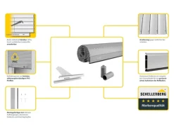 Schellenberg Rollladenpanzer Maxi PVC 120 cm x 100 cm Grau