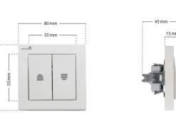 Schellenberg Rollladenschalter mit Rastfunktion Unterputz Weiß