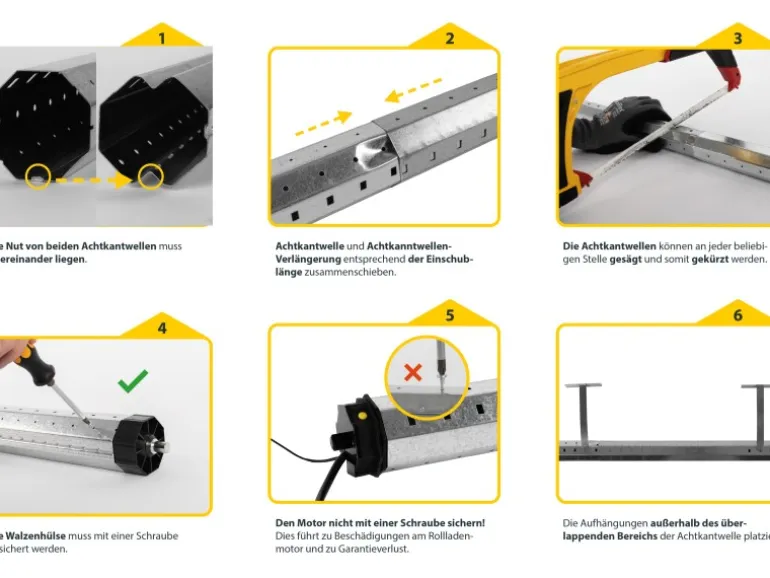 Schellenberg Rollladenwelle Maxi 60 x 1.000 mm