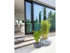 Scheurich Pflanzgefäß Flow 48 cm x 38 cm Stony Black