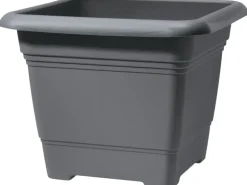 Scheurich Pflanzgefäß Nora 39 cm x 39 cm Metallic Grey