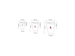 Scheurich Pflanzgefäß Wave Globe High Ø 40 cm x 54 cm Schwarz-Granit