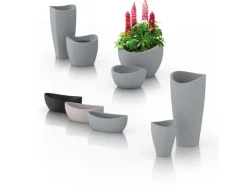 Scheurich Pflanzgefäß Wave Globe Ø 40 cm Schwarz-Granit