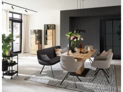 Schöner Wohnen Aluminium-Vorhangschienenset Emilia 1-läufig 230 cm Schwarz-Matt