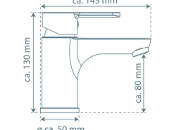 Schütte Waschtischarmatur Denver Schwarz Matt