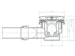 Schulte Ablauf Waagerecht für extra-flache Duschwannen