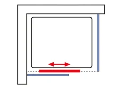 Schulte Komplettduschkabine Ibiza Duschpaneel links 90 x 120 x 204 cm