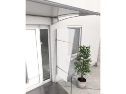 Seitenblende XL Edelstahl/Acryl Satiniert Weiß 167 cm x 85 cm x 55 cm