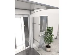 Seitenblende XL Edelstahl/Acryl Klar 167 cm x 85 cm x 55 cm