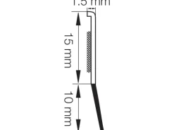 Selbstklebende Abdeckleiste 25 mm mit Dichtlippe Nutzlänge 137,5 cm Weiß