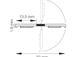 Selbstklebendes Knickwinkelprofil 18 x 18 mm Nutzlänge 137,5 cm Weiß
