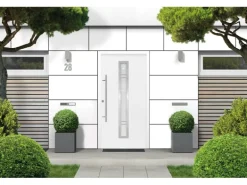 Sicherheits-Haustür ThermoSpace Prime Palermo RC2 Weiß 110 x 210 cm Anschlag L