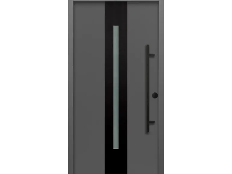 Sicherheits-Haustür ThermoSpace Prime Dublin RC2 Anthr.-Schwarz 110 x 210 cm R