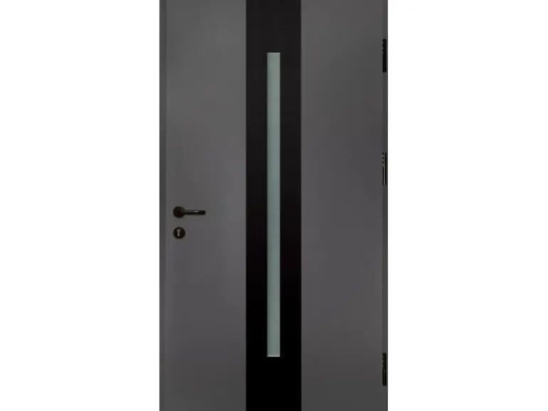 Sicherheits-Haustür ThermoSpace Prime Dublin RC2 Anthr.-Schwarz 110 x 210 cm R