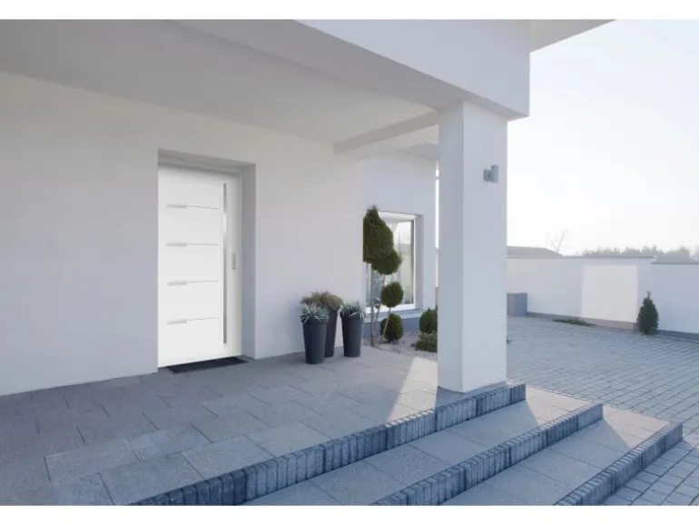 Sicherheits-Haustür ThermoSpace Oslo Prime RC2 Weiß 110 x 210 cm Anschlag R