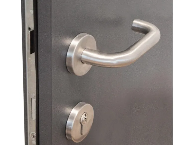 Sicherheits-Haustür ThermoSpace Prime Paris RC2 Anthr. 110 x 210 cm Anschlag R