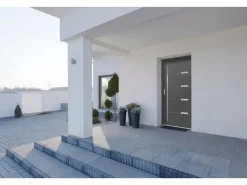 Sicherheits-Haustür ThermoSpace Oslo Prime RC2 Anthrazit 110 x 210 cm Anschlag L