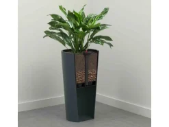 Siena Garden Pflanzgefäß Modern Locon Graphit Ø 30x57,0 cm