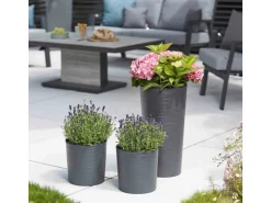 Siena Garden Pflanzgefäß Modern Locon Graphit Ø 30x57,0 cm