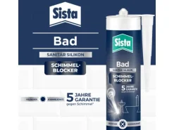 Sista Bad Sanitär Silikon 280 ml Kartusche Hellgrau