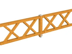 Skan Holz Brüstung Andreaskreuz 400 x 84 cm Fichte Eiche hell