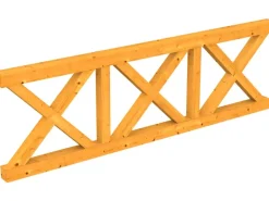 Skan Holz Brüstung Andreaskreuz 270 x 84 cm Fichte Eiche hell