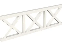 Skan Holz Brüstung Andreaskreuz 270 x 84 cm Fichte Weiß