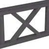 Skan Holz Brüstung Andreaskreuz 150 x 84 cm Fichte Schiefergrau