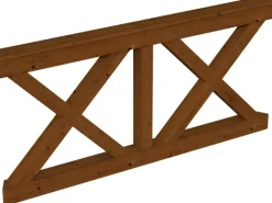 Skan Holz Brüstung Andreaskreuz 180 x 84 cm Fichte Nussbaum
