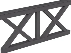 Skan Holz Brüstung Andreaskreuz 180 x 84 cm Fichte Schiefergrau