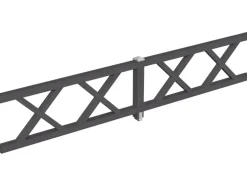 Skan Holz Brüstung Andreaskreuz 465 x 84 cm Fichte Schiefergrau