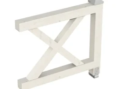 Skan Holz Brüstung Andreaskreuz 108 x 84 cm Fichte Weiß