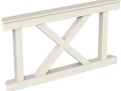 Skan Holz Brüstung Andreaskreuz 150 x 84 cm Fichte Weiß